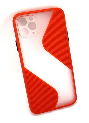 Чехол на iphone 11 pro max накладка бампер противоударный shadov matte case wave красный
