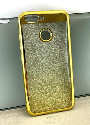 Чехол для huawei nova lite 2017 накладка бампер противоударный силиконовый gradient золотой