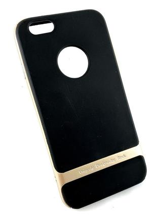 Чохол для iphone 6 6s накладка на бампер протиударний ipaky carbon чорний, золото