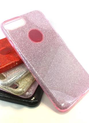 Чохол для iphone 7 plus, 8 plus накладка на бампер захисний силіконовий remax glitter