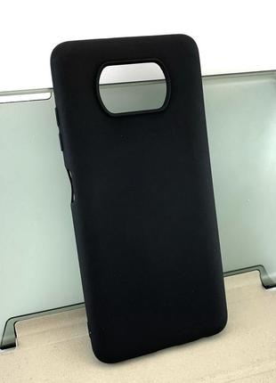 Чехол для xiaomi poco x3 накладка бампер силиконовый case силиконовый матовый черный