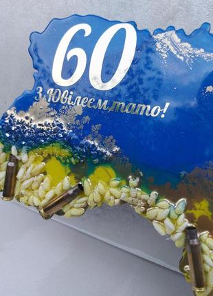 Авторський годинник з епоксидної смоли карта україни 70*45 см9 фото