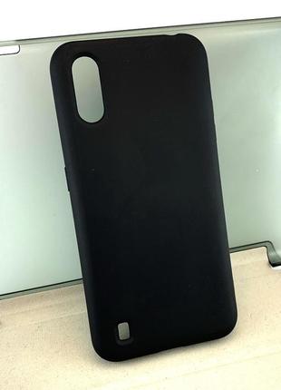 Чохол для samsung a01, a015 накладка soft touch силіконовий протиударний чорний