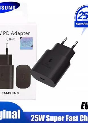 Блок швидкого заряджання samsung 25w pd3.0 (ep-ta800) чорного кольору без кабеля