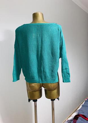 Стильний зелений літній светр bershka 2