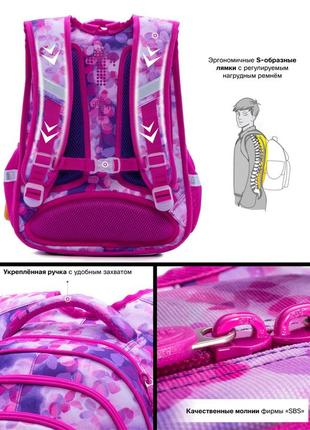 Рюкзак школьный для девочек skyname r2-173 || детский рюкзак для школы5 фото