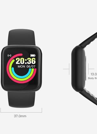 Smart watch y68s смарт-часы шагомер подсчет калорий цветной экран gray4 фото
