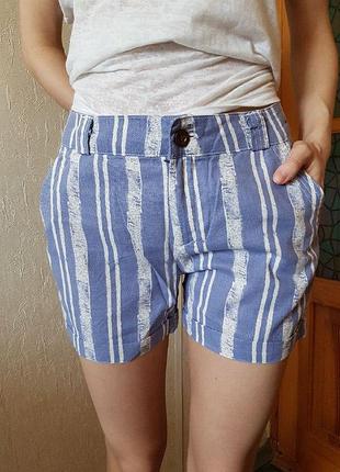 Шорты из ткани лен и вискоза