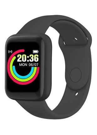 Smart watch y68s смарт-годинник  крокомір підрахунок калорій кольоровий екран black