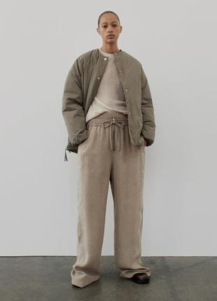 Водоотталкивающая стеганая куртка пуфер zara zw collection