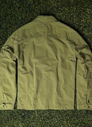 Куртка palace x c.p. company shirt jacket olive (new) | original2 фото