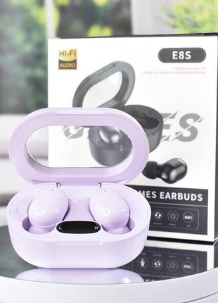 E8s games stereo earphones беспроводные вакуумные сенсорные наушники lilac