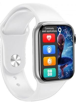 Умные часы smart watch series 6 m16 plus, aluminium 44 mm, голосовой вызов white