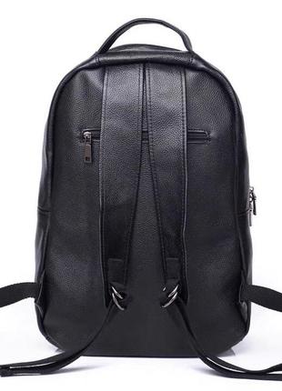 Мужской кожаный рюкзак borsa leather k12626-black2 фото