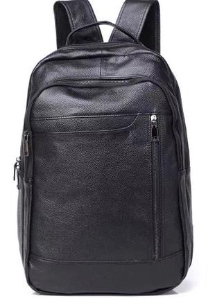 Мужской кожаный рюкзак borsa leather k12626-black1 фото