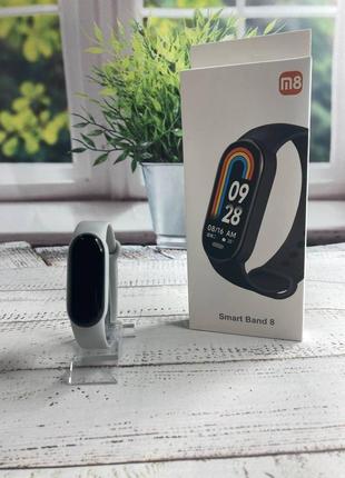 Smart band м8 фітнес трекер  смарт годинник grey1 фото