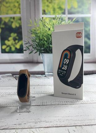 Smart band м8 фітнес трекер  смарт годинник brown