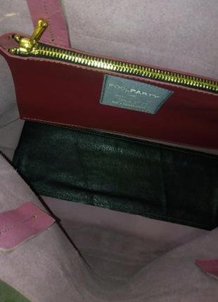 Распродажа летней коллекции. женскаская кожаная сумка poolparty pearl фуксия, розовая3 фото