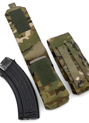 Подсумок на два магазина  мультикам (multicam) cordura 500d molle закрытый4 фото