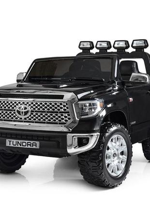 Дитячий джип із багажником bambi racer toyota jj2266aeblr-2 з музикою і катафотами. чорний