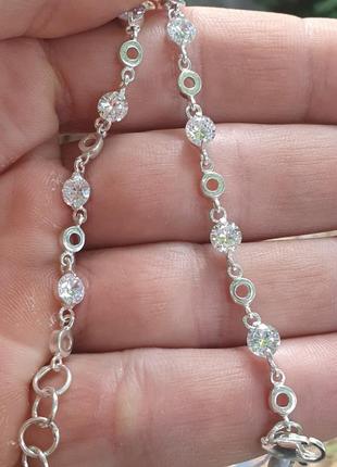Регулируемый серебряный браслет