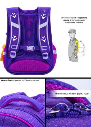 Рюкзак школьный для девочек skyname r3-241 || детский рюкзак для школы5 фото