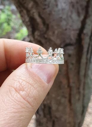 Кольцо корона из серебра2 фото