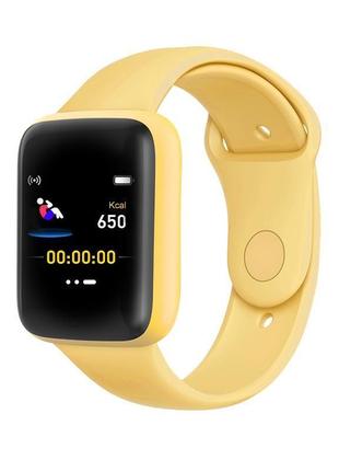 Smart watch y68s смарт-годинник  крокомір підрахунок калорій кольоровий екран yellow