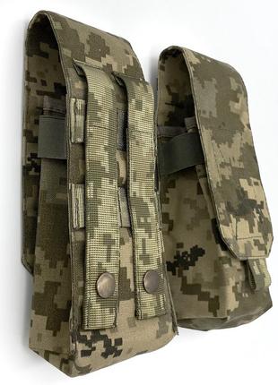 Подсумок на два магазина ак-2 пиксель мм-14 (pixel) cordura 500d molle закрытый9 фото