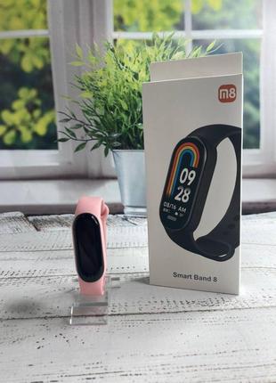 Smart band м8 фитнес трекер смарт часы pink