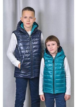 Жилет двосторонній, дитячий і підлітковий розміри на зріст 92-158