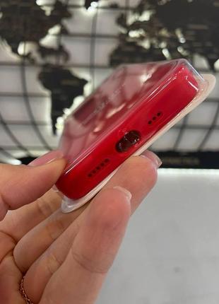 Чохол silicone case з мікрофіброю для iphone 12 pro,чохол з мікрофіброю для айфон 12 про (колір червоний)4 фото