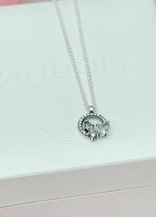 🌟 серебряное ожерелье и кулон pandora "блистательный гербарий" 392620c015 фото