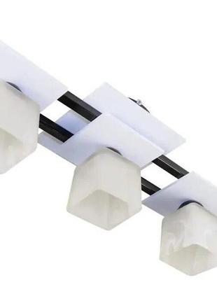 Люстра на 3 плафоны черно-белая для кухни, спальни, детской, коридора потолочная данко/3 код/артикул 2604-62