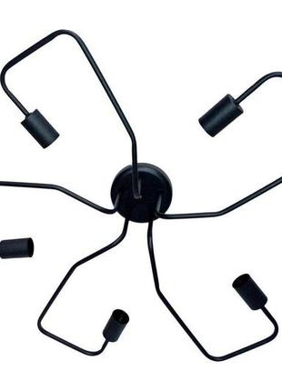 Люстра лофт чорна стельова металева на 5 лампочок павук/5 сучасна код/артикул 5807-6