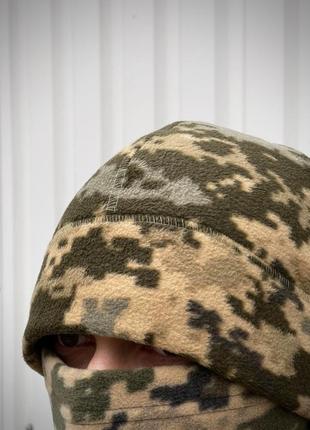 Чоловіча шапка флісова піксельна зимова зсу тактична військова піксель камуляж (b)2 фото