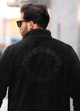 Мужская куртка burberry черная плюшевая без капюшона куртка тедди барбери весенняя осенняя (b)3 фото