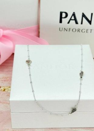 🌟 серебряное ожерелье pandora «сияющая стрела» 397795cz-60