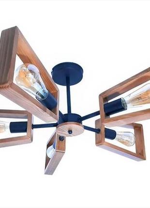 Потолочная люстра лофт на 5 лампочек вента/5 сонома для гостиной, спальни, кухни, детской, кабинета