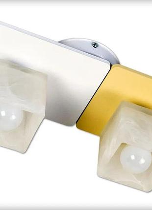 Люстра стельова для кухні, спальні, дитячої, коридору тетріс/2 коричнево-бежева код/артикул 3502-413 фото