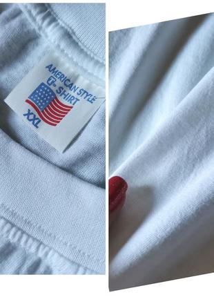 Біла вільна футболка котон american style6 фото
