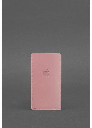 Шкіряний чохол для iphone 13 рожевий