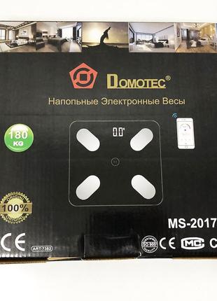 Смарт весы напольные, электронные domotec ms-2017a с приложением на телефон, до 180 кг3 фото