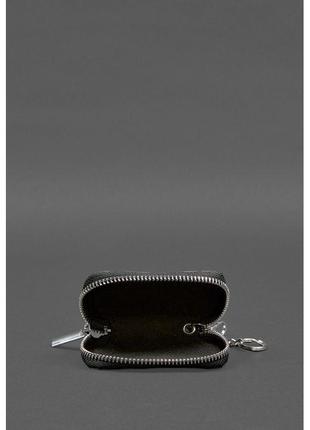 Кожаный чехол для автомобильного ключа, черный краст4 фото