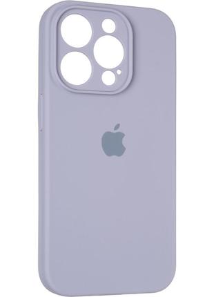 Чехол fiji silicone case full camera для apple iphone 13 pro max бампер с защитой камеры lavender grey