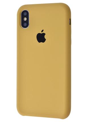 Чехол для iphone xs max silicone case (золотой)