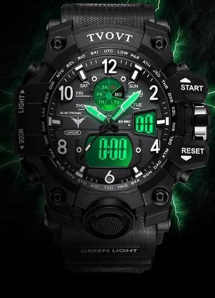 Годинник чоловічий наручний тактичний годинник чорний спортивний5 фото