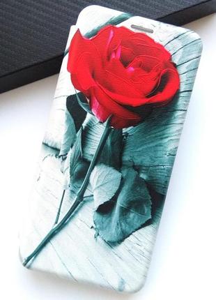 Чехол для poco m4 pro 5g книжка подставка с магнитом и микрофиброй patter cover роза2 фото