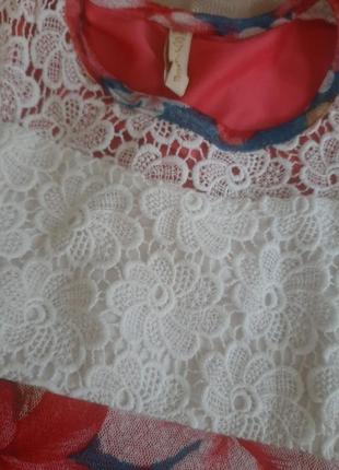 Сукня з вишивкою мереживом3 фото