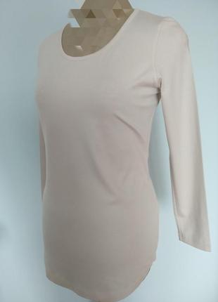 Базовая блуза масленная трикотаж лонгслив